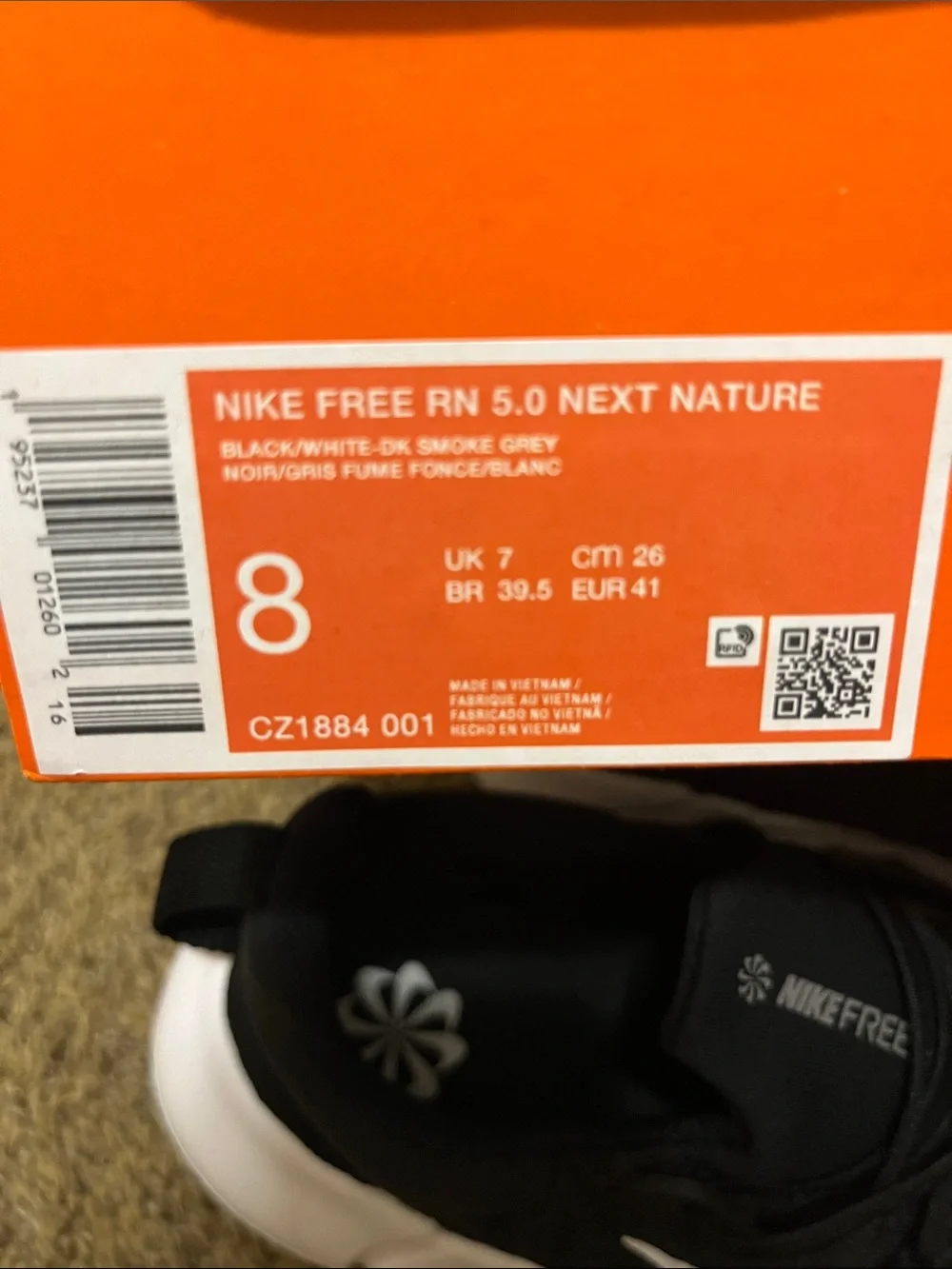 Nike Black and White Knit Training Sneakers